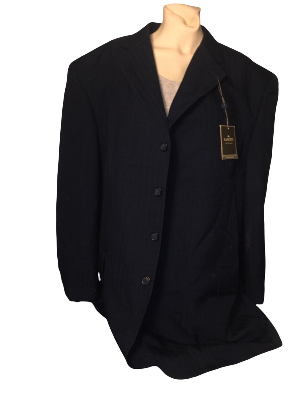 Vanetti Men's Dark Navy Lined Blazer Suit